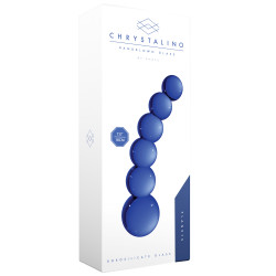 CHRYSTALINO Gode en verre Planets Bleu 18 x 4.3 cm